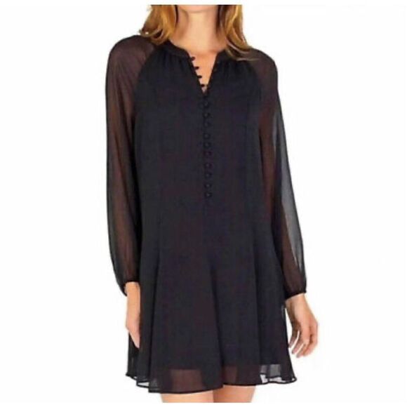 Joie Limited Edition Ladies Balloon Sleeve Black Dress Size X-Small - Picture 3 of 14